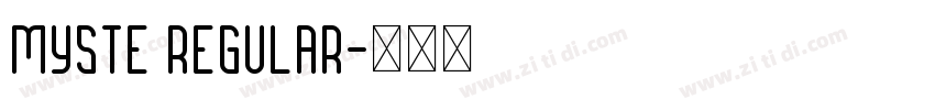 Myste Regular字体转换